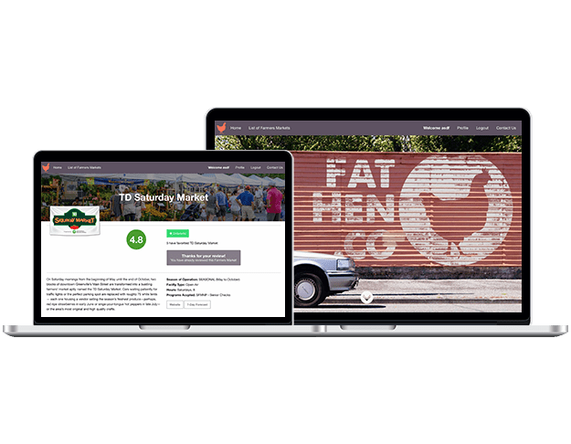 Fat Hen app — Django farmers market web application screenshot